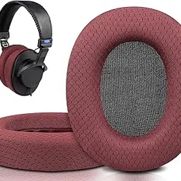 SOULWIT Earpads Replacement for Sony MDR-7506 MDR-V6 MDR-V7 MDR-CD900ST Monitor Headphones, Ear Pads Cushions with Softer High-Density Foam - 7506 MF Burgundy-picture-21