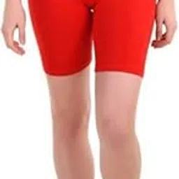 Amkr Fashion Sports Solid Women Red Cycling Shorts ()_APS-BT-001 Red 32 1-picture-36