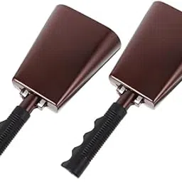 Hemoton 2pcs Handheld Cowbells for Sporting Events Metal Noise Makers for Parties Celebrations and Team Cheer Featuring Comfortable to Hold Handle Great for Group Activities-picture-23