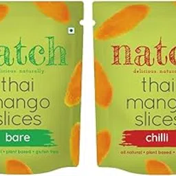 Natch Dried Thai Mango Slices, Vegan & Gluten Free, 100% Natural Mango Fruit, No Artificial Preservatives, Healthy Fruit Snacks for Adults & Kids, Real Mango Candy, 60g each (Pack of 2), Bare & Chilli-picture-10