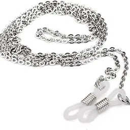 saz dekor Stainless Steel Glasses Sunglasses Spectacles Chain Cord Holder Silver|Sunglass For Woman With Storage Box, Trending, Stylish & Durable Sunglasses, Lightweight Large Frame for Woman Man|-picture-25