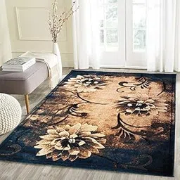 Thick & Soft Hand Embossed Cutting Beautiful Carpets for Living Room Bedroom & Drawing Room & Home Floor and Hall Washable Rugs 6X8 feet Multi Blue 04 Color-picture-47