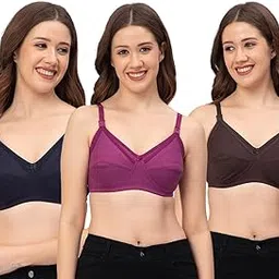 cee 18 Cotton Non-Padded and Non-Wired Maternity Nursing Feeding Bra for Women |Post Pregnancy Easy to Breastfeed | Cup Size: C-picture-61