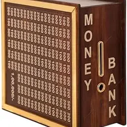 Wooden Piggy Bank for Kids & Adults, Coin Box Carved Design, Savings Box, Mini Bank, Donation Box, Smart Money Box, Wooden Coin Box, Money Saver, Piggy Bank with Numbers (1)-picture-32