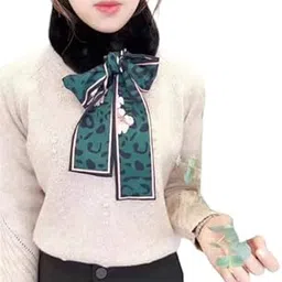 New Variety Store- Winter Fur Collar Neck Warmer For Women Cold Weather Fashion Neck Shrug tie Faux Fur Scarf For Coat Dress_Free Size Dark Green-picture-22