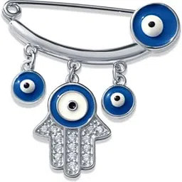 raajraani Pure 925 Sterling Silver Brooch/Lapel Pin | Style Shield Sterling Silver Saree/Brooch Pin for Women | Gift for her | (7.5 gms)-picture-30
