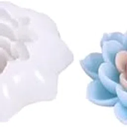 MOMISY Silicone Mold Lotus Shape 3D for Candle Making Flower Wax Mould for Resin Art and Craft Chocolate Cake and Soap Making - 1 Cavity (Medium, LotusB)-picture-26