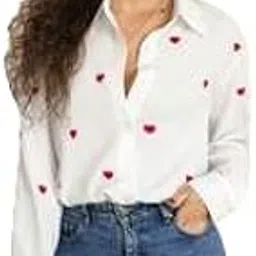 Heart Print Shirt,Women Shirt,Shirt01 for Women.-picture-13
