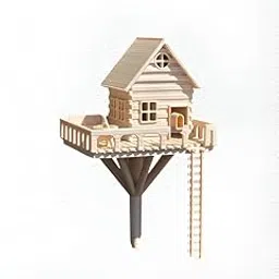 BHISRA FAB Plastic Treehouse Model Kit, DIY Log Cabin with Ladder and Balcony, Decorative Display Piece-picture-37