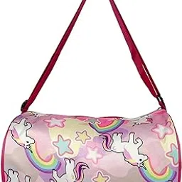 new pinch Stylish Unicorn Synthetic Duffle Sports Dance Gymnastics Sports Gym Bag, Kids Travel Bag for Girls Pink-picture-48