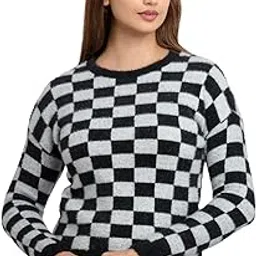 status quo Womens Colour Blocking Round Neck Sweater-picture-23