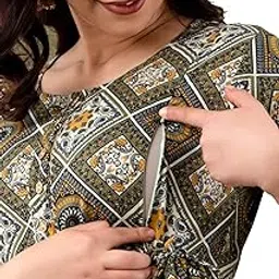Women's Rayon Anarkali Maternity Dress & Feeding Kurti with Zippers-picture-12