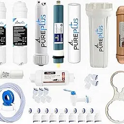 Pureplus Copper RO Filter Kit of 80 GPD RO Water Purifier Service Kit of Filter Solid Filter Cartridge-image-0