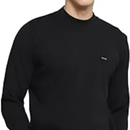 cloak & decker Mens Solid Black Round Neck Full Sleeve Pullover_6240617729-2-picture-13