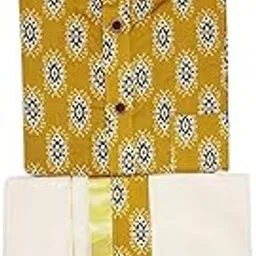 mylooms Men's Ajrakh Kurta Dhoti Set For Onam | Ajrakh Kurta And Ajrakh Dhoti-picture-46