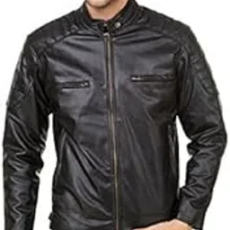 leather retail Men's Faux Leather Jacket image 1