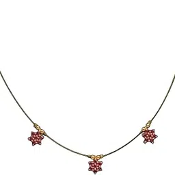 Star AD Invisible Necklace, Gold-Tone Wire, Three Star Pendants, Customized, 42 cm Short chain-picture-34