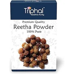 TRIPHAL Reetha Powder 200g | Organic Ritha Edible Grade Churna | For Hair Cleansing and Nourishment | Non GMO, Preservative Free, Edible Grade-picture-29
