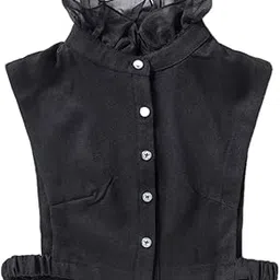 heavenglow Womens Detachable Fake Collar Half Shirt Blouse False Faux Collar Tie Black | Other Womens Accessories-picture-19