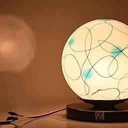 MBG ONECYA Royal Fancy Wooden Bedsite Flexible Small Desk Table Lamp: Fashionable Black Cone with Glass Shade; Beautifying and Useful for Living Room and Bedroom (Bulb Not Included).-picture-35