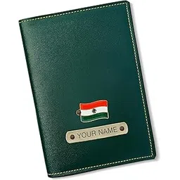 savri Personalized Leather Passport Cover with Name & Metal Charm - Ideal Gift for Brother, Sister, Dad, Employees & Special Persons - Olive Green Color-Perfect for Birthdays, Anniversaries-picture-18