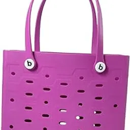 Beach Hole Bag Fashion Lightweight Eva Basket For Boat Tours Holidays Travel Rose Red | Womens Handbags & Bags-image-94