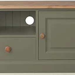 APRODZ Mango Wood Pieta Storage Entertainment Tv Stand Unit for Living Room | Green-picture-65