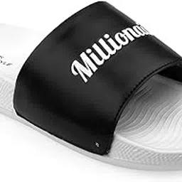 kickstyle Men's Sliders | Lightweight & Durable Slip-On Comfort Sandals | Millionaire printed slippers| Premium look sliders | Bold Font Casual Slippers with Extra Soft Anti-Skid Sole | Doctor Recommended Footwear| KS_2007-picture-10