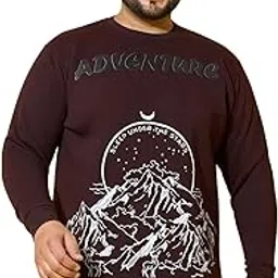 Bigbanana Men Plus Size Black Printed Full Sleeve Sweatshirt-picture-14