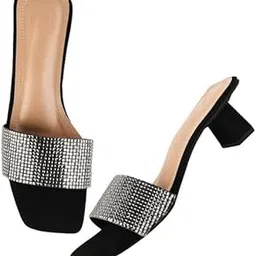 tryme Embellished Block Heel Sandals Comfortable & Trendy Party Heels for Girls & Women-picture-34
