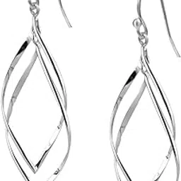 charmsy silver Charmsy Sterling Silver Jewelry Infinity Knot Twist French-Wire Drop Dangle Earring for Women-picture-39
