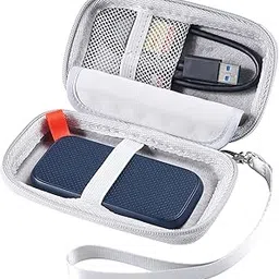 AONKE Hard Carrying Case Compatible with SanDisk Portable SSD 1TB 2TB USB-C Solid State Drive -SDSSDE30SSD (E30-grey)-image-27