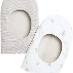 bumzee Beige & White Girls Cotton Reversible Monkey Cap Pack of 2 (Peb9530)-picture-44