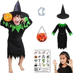 Sarvda Halloween Dress | Costume and Accessories | For Girls and Boys | Kids & Adults | Haunted Horror Theme Party Vampire Witch Ghost Skeleton Draculla Zombie Pumpkin Scary Cosplay Dress-image-97