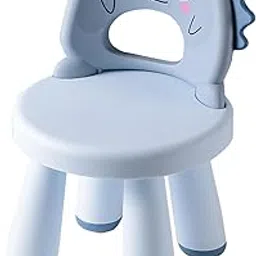 House of Quirk Detachable Baby Chair - Multifunctional, Adjustable Plastic Backrest, Compact Chair & Stool for Toddlers (Dinosaur Blue)-picture-49