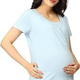 the mom store Maternity and Nursing Top | Criss Cross Nursing Access | Pre and Post Pregnancy Dress | Comfortable-picture-28