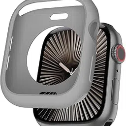 OJOS Compatible for Apple Watch 46mm Series10 All-Round Shockproof TPU Silicone Protective Cover Case for IWatch Series10 (Gray, Series10 46mm)-picture-60