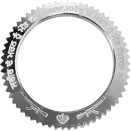 Stainless Steel Waheguru Khanda Sikh Symbol Wrist Kada, Religious Sarbloh Bracelet-picture-52