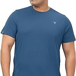technosport Men's Slim Fit Crew Neck Plus Size Solid T-Shirt Technocool+ for Sports and Regular use-picture-12