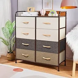 Amazon Brand - Umi Fabric Chest of 8 Drawers Closet Drawer Organizer for Wardrobe Drawer Storage Organizer Chest of Drawers for Closet Living Room Bedroom Storage Organizer Stand Bookself (79x29x89cm)-image-67