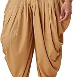 ekatva ethnic Men Gold Cotton Peshawari Plain Bottom-picture-20