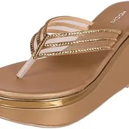 mochi Women Wedge Heel Fashion/Wedding Slip-on Sandal-picture-29