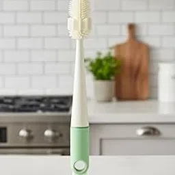 4-in-1 Silicone Bottle Brush Set, 360° Deep Cleaning for Bottles and Jars, Dual Head Design with Travel Case, Mint Green (Green)-image-74