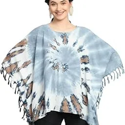 cigain Women's Short Dashiki Print Kaftan Dress Beach Wear Kimono Nighty-picture-12