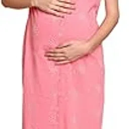 Printed Hosiery Zipless Maternity Nighty| Nursing Nightwear | Easy For Breastfeeding | Pregnancy Night Gown | Pre and Post Pregnancy | Calf Length | Round Neck | Half-Sleeves-image-34