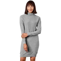 the souled store Women Grey Rib Knit Solid Sweater Dresses (XX-Large)-picture-44