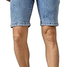 studio nexx Men's Regular Fit Denim Shorts |Knee Length | Stretchable-picture-12