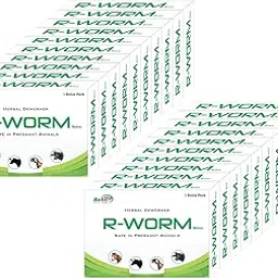 REFIT ANIMAL CARE Veterinary Herbal Dewormer Bolus for Cow, Cattle, Goat, Livestock and Other Dairy Farms Animal, Set of 20 Tablets, R Worm-picture-10