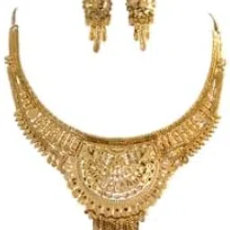jewellery ze 1 Gram Gold Plated Necklace Set Traditional Choker Jewellery Set for Women & Girls-picture-22