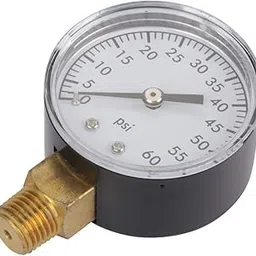 Aramox Manometer, Pressure 0-60psi Circular Dial Metal Box/Cover NPT Thread, Accurate Reading for Compressor, Water Systems-picture-22